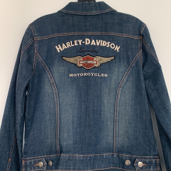 Authentic Harley Davidson jean jacket - Picture 4 of 9